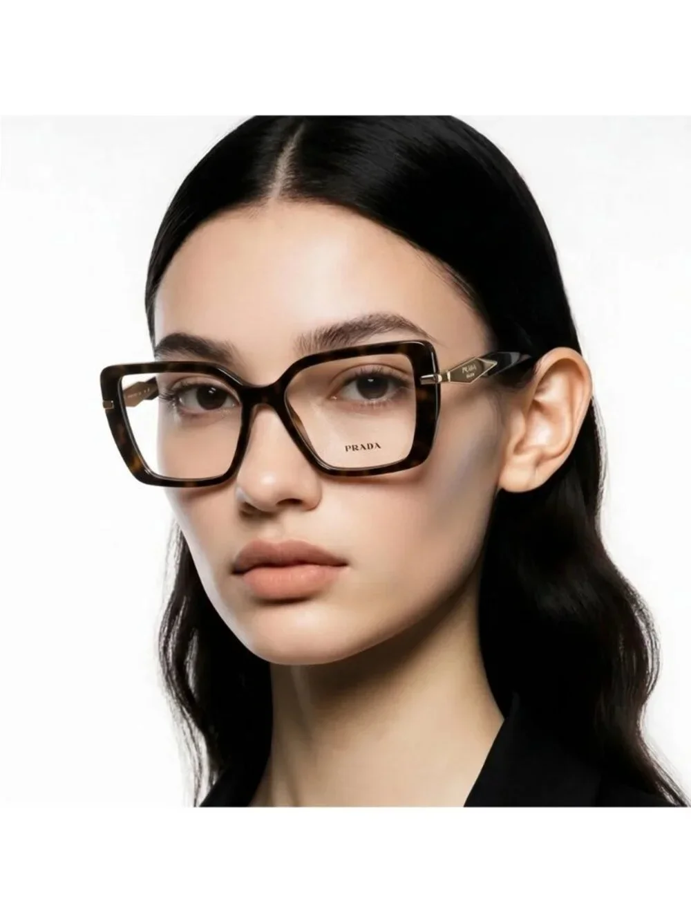 NWT Prada PR03ZV 1AB1O1 Black Butterfly Women Eyeglasses PR 03ZV